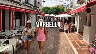 4K Marbella 🇪🇸 Spain  Walking Tour 2023  Costa del Sol 2023 [upl. by Sueahccaz162]