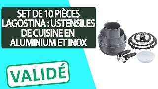 Avis Set de 10 pièces dustensile de cuisine en aluminium et en inox Lagostina [upl. by Winthorpe83]