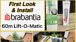 Brabantia 60m LiftOMatic Rotary Clothes Line First Look amp Install [upl. by Kozloski]