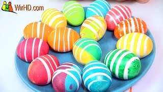 Easter Eggs 🍭 Colorful Spiral Eggs With Insulating Tape 🌈 How to make Strip Easter Eggs 👯 DIY 💕 [upl. by Annonyw]