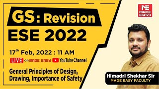 GS Revision  ESE 2022  General Principles of Design Drawing Imp of Safety  Himadri Shekhar Sir [upl. by Ellenwad]