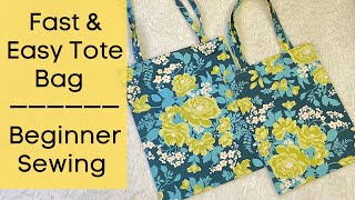 How to Sew a Tote Bag with French Seams  Quick amp Easy  Beginner Friendly Sewing Video Tutorial [upl. by Brynne]