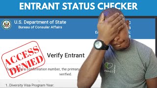 How to troubleshoot entrant status check and retrieve Dv confirmation number [upl. by Ray]