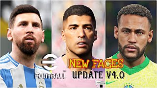 eFootball 2025 ALL NEW PLAYER FACES  eFootball LATEST FACES UPDATE efootball efootball2025 [upl. by Gweneth]