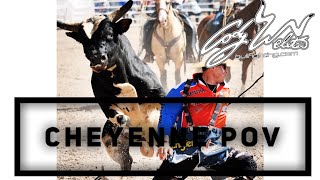 Cheyenne Frontier Days  Bull Riding POV [upl. by Lark]