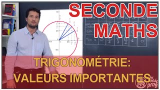 Trigonométrie  Valeurs importantes  Maths seconde  Les Bons Profs [upl. by Tnahs]