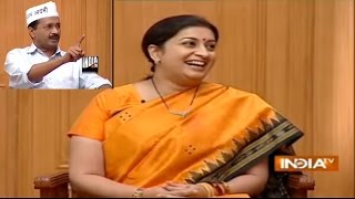 Smriti Irani Makes FUN of Arvind Kejriwal in Aap Ki Adalat [upl. by Nylrebma]