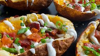 Air Fryer Potato Skins Recipe Low Carb Keto [upl. by Lahcar]