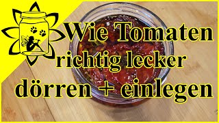 WieTomaten richtig dörren trocknen einlegen  Antipasti selber machen  Tomaten haltbar machen [upl. by Atimed]