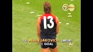 Allen Jakovich 9 goals vs Collingwood 1993 [upl. by Ellehcem]