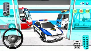 New bus amp tow truck rescue by police car from the showroom  3d driving class  car game gameplay [upl. by Jessalin346]