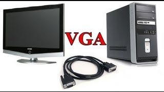 How to Connect your PC to Your LCD TV with a VGA Cable [upl. by Leahcimnaj255]