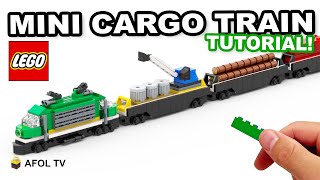 How to build a Mini LEGO CARGO TRAIN  LEGO MICRO CARGO TRAIN TUTORIAL MICROSCALE [upl. by Valdas]