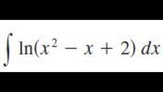 integrate lnx2  x  2dx [upl. by Ariamo896]