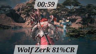 Bless Unleashed Bashal  Wolf Zerk 81 CRwithout buff CR [upl. by Zoarah]