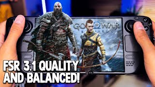 God of War Ragnarok  FSR 31 QUALITY amp BALANCED  Steam Deck OLED Gameplay HDR [upl. by Nwadahs488]