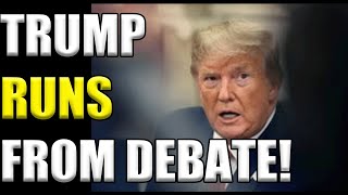 Panicked Trump DROPS Out Of Planned Debate With Kamala Harris [upl. by Eeznyl]