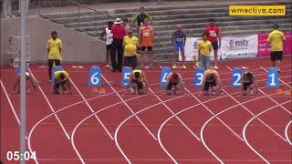 Luis Davila 100m 2024 World Masters Athletics Championships [upl. by Ssidnak766]