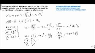 Fisica movimiento oscilatorio mvas calcular periodo y frecuencia [upl. by Holloway679]