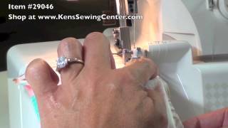 How to Use the Janome Serger Blind Stitch Foot [upl. by Oriel]