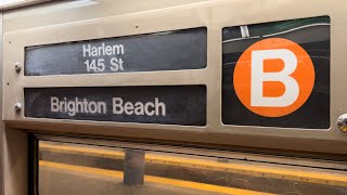 IND Subway R68 B Express Train Ride from Brighton Beach to Bedford Park Blvd [upl. by Alanson]