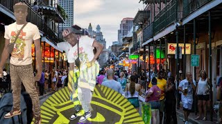 Exploring Bourbon Street New Orleans immersing in the Local night Life Meeting LocalsHaving fun😁 [upl. by Hteb]