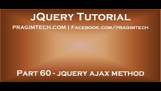 jquery ajax method [upl. by Inaffit447]