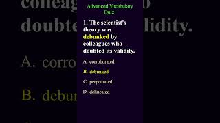 25 Advanced Vocabulary MCQ Quiz part1  TFE grammarquiz englishvocabulary vocabularyquiz [upl. by Milissent]