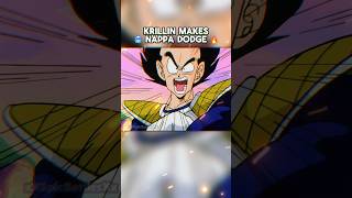 Krillin makes Nappa dodge almost got him dragonball dragonballz anime dbz [upl. by Pollard]