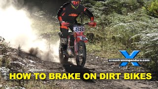 How to brake effectively on dirt bikes︱Cross Training Enduro [upl. by Marti]