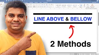 How To Insert Line Above And Below Text In Word  Microsoft [upl. by Kieryt]