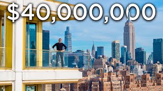 Touring a Modern 40000000 New York City Penthouse  NYC Apartment Tour [upl. by Furlani]