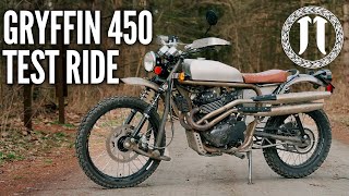 Janus Gryffin 450 Scrambler  Test Ride Teaser JanusMotorcycle [upl. by Hgielek]