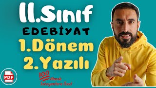 11Sınıf Edebiyat 1Dönem 2Yazılı Soruları 💯 11 Edebiyat Sınava Hazırlık Çalışması [upl. by Diarmuid]