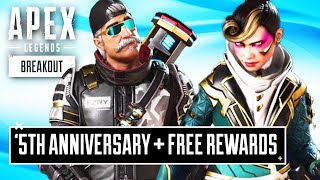 5th Anniversary Event Skins and Free Rewards  Apex Legends Season 20 [upl. by Anilasor798]