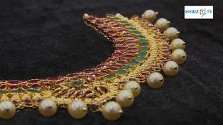 Ruby Stone Necklace Gold  Latest Jewellery  Malabar Gold and Diamonds  Hybiztv [upl. by Nolrak]