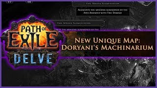 34 Delves NEW Unique Map Doryanis Machinarium  Path of Exile [upl. by Airehs]