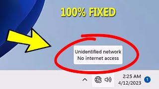 Fix unidentified network No internet access on windows 11 10  How To solve UNIDENTIFIED NETWORK ✔️ [upl. by Mountford]