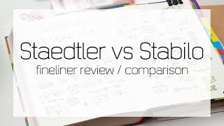 Staedtler vs Stabilo fineliner comparison and review [upl. by Husha]