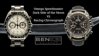 Omega Speedmaster Dark Side of the Moon and Racing Chronograph Comparison [upl. by Terrene]