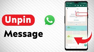 How To Unpin A Message In WhatsApp  Full Guide [upl. by Htebsle]