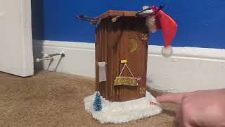 3 Gemmy Outhouses installed with new AA batteries 2020 vs 2022 Santa Outhouses 2008 Scary Outhouse [upl. by Ahrendt]