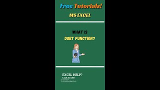 What is DGET Function in Excel [upl. by Anawt]