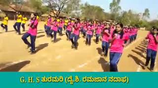 Chappale chappale aerobics by Govt High School Turamari Students [upl. by Marduk]