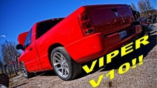 V10 MONSTER Dodge Ram SRT10 83 Viper V10  startup sound walkaround [upl. by Arualana]