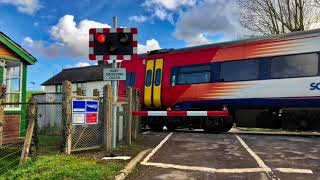 Trains At Tisbury amp Tisbury Gates Crossing March 2018 Class159 [upl. by Teece]