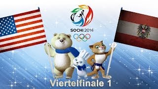 Olympia 2014 Sotchi 023  USA  Österreich Viertelfinale 1 [upl. by Whitehurst478]