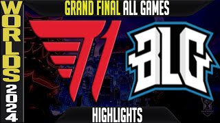 T1 vs BLG Highlights ALL GAMES  Worlds 2024 GRAND FINAL  T1 vs Bilibili Gaming [upl. by Carberry772]