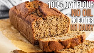 Oatmeal Banana Bread Healthy I Perfectly Moist Oat Flour Banana Bread Recipe I RisingYeast [upl. by Aneen]