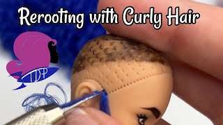 The Doll Planet Tutorial Rerooting Curly Doll Hair [upl. by Eceinahs]